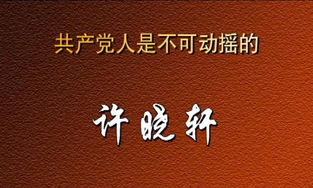 共产党人是不可动摇的——许晓轩