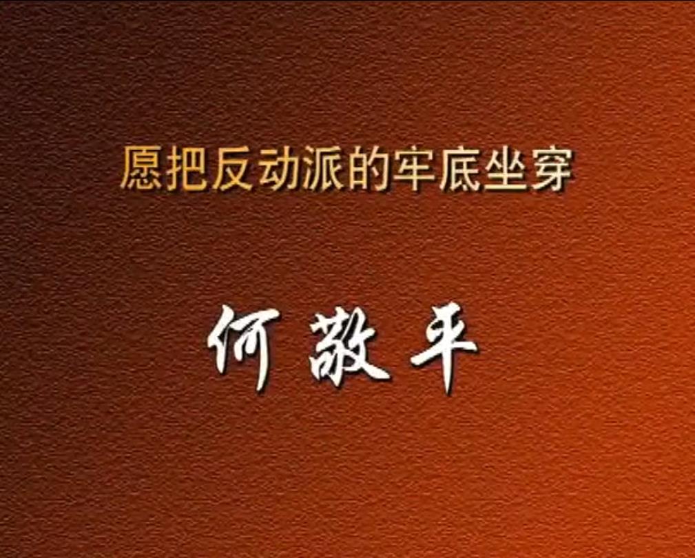 愿把反动派的牢底坐穿——何敬平